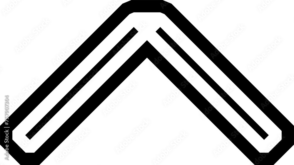 Triangle bold line shape. Geometric element Triangle bold line shape. Geometric element