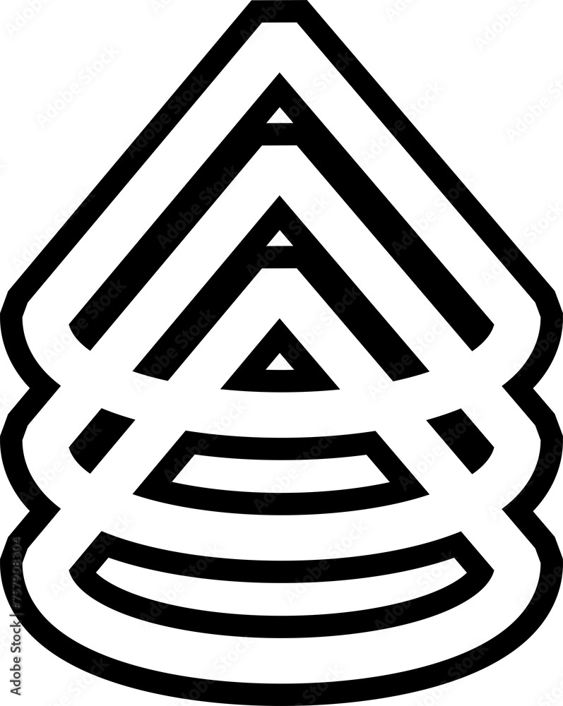 Triangle bold line shape. Geometric element Triangle bold line shape. Geometric element