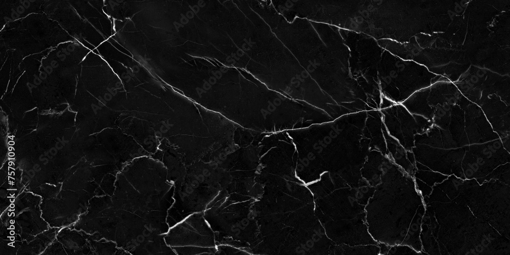 black marble background. black Portoro marbl wallpaper and counter tops. black marble floor and wall tile. black travertino marble texture. natural granite stone. - obrazy, fototapety, plakaty 