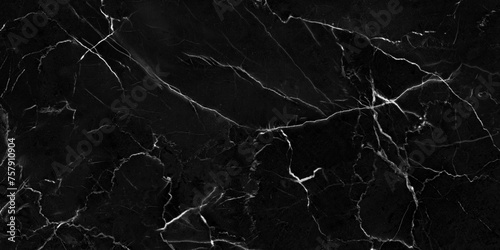 Fototapeta Naklejka Na Ścianę i Meble -  black marble background. black Portoro marbl wallpaper and counter tops. black marble floor and wall tile. black travertino marble texture. natural granite stone.