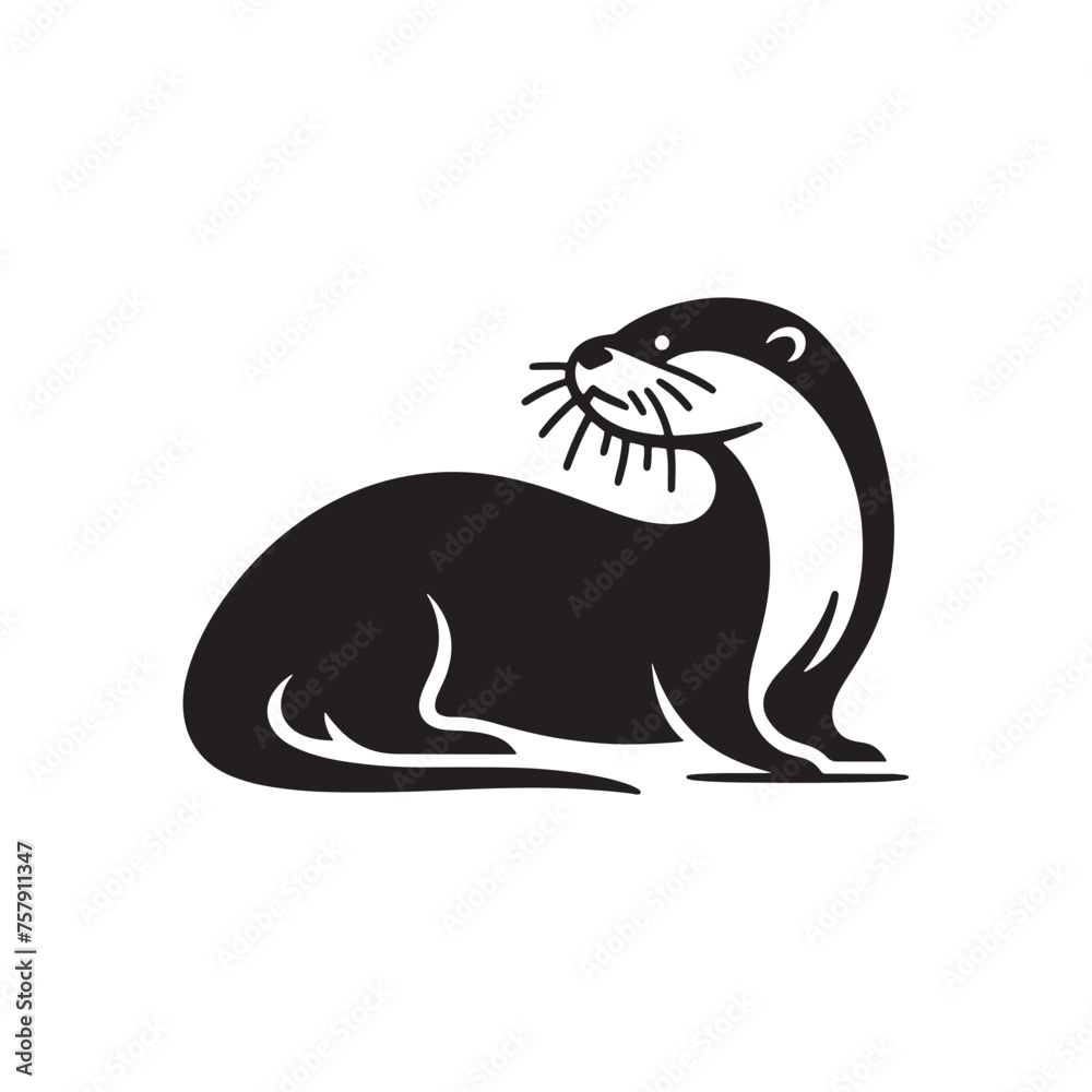 Otter's Glide: A Graceful Otter Vector Silhouette Celebrating Nature's Playful Spirit in Vector Form, Otter illustration, Otter Vector Otter's Glide: A Graceful Otter Vector Silhouette Celebrating Nature's Playful Spirit in Vector Form, Otter illustration, Otter Vector