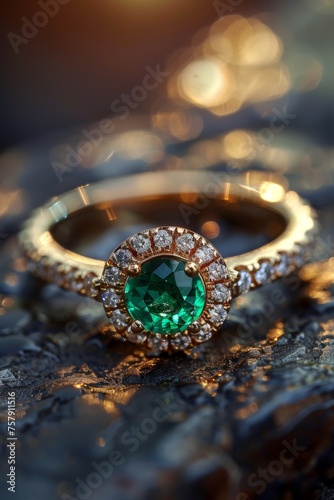 ring with green stone