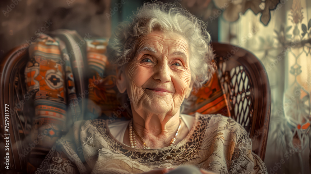 Joyful Grandmother Embracing the Beauty of Life