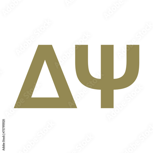 Delta Psi greek letter, ΔΨ greek letters, ΔΨ
 photo