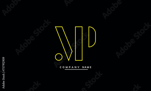 MP, PM, M, P Abstract Letters Logo Monogram