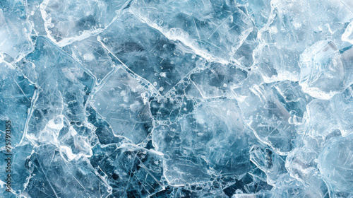 Abstract frozen blue texture ice cover photo