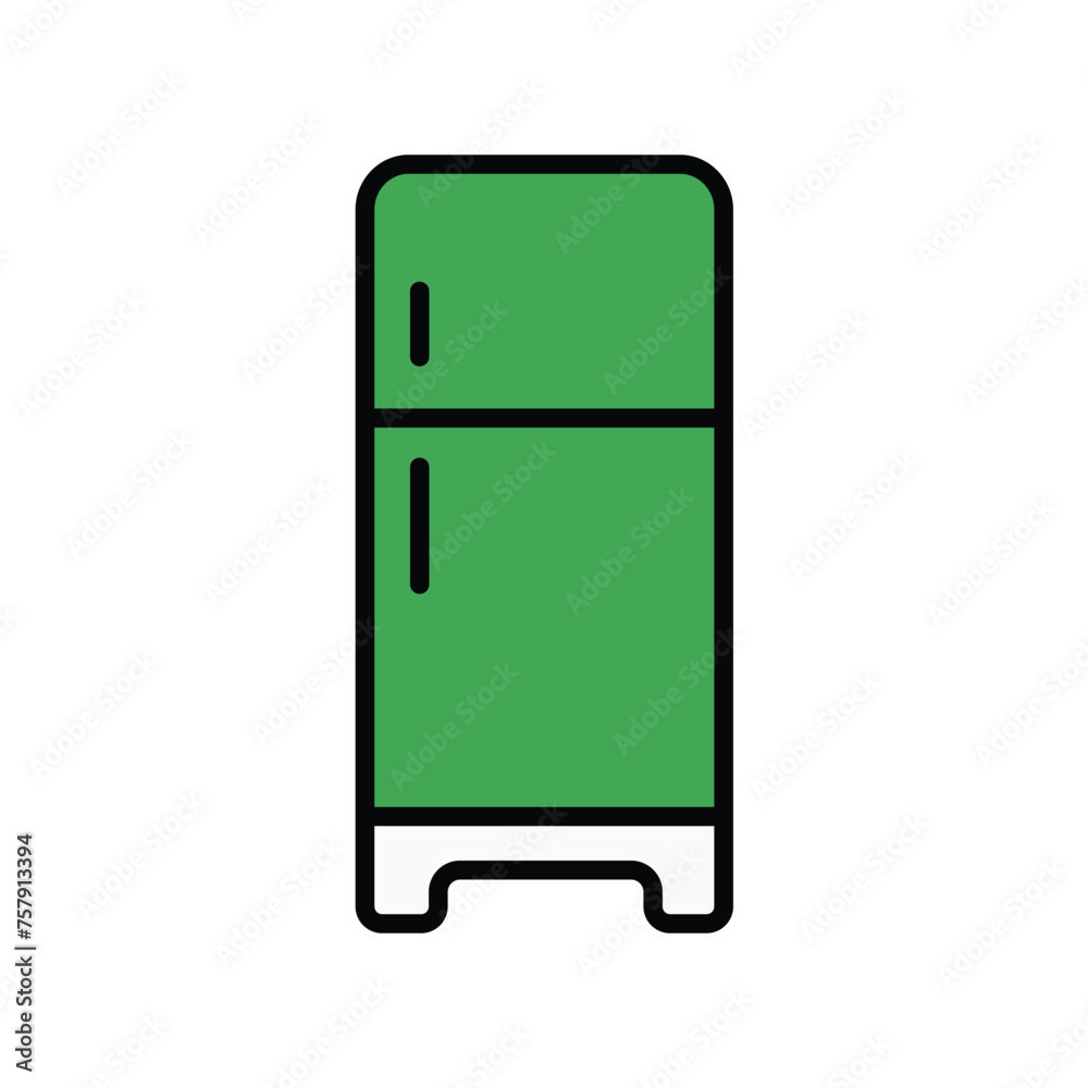 refrigerator icon with white background vector stock illustration