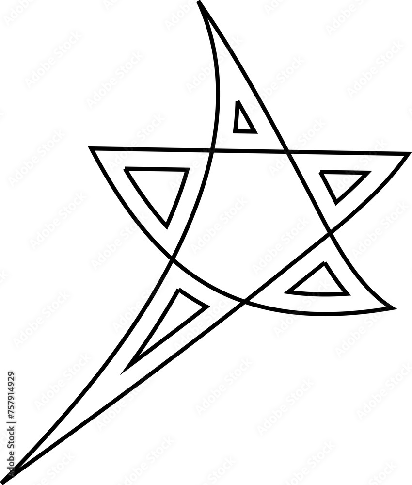 Fototapeta premium Stars stroke icon. Simple linear pictogram