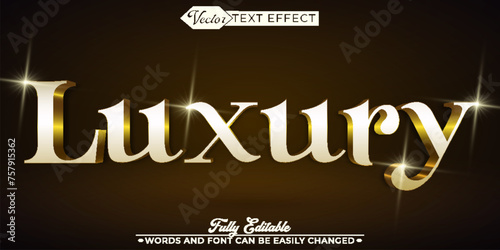 Brown Rich Shiny Glitter Luxury Vector Editable Text Effect Template