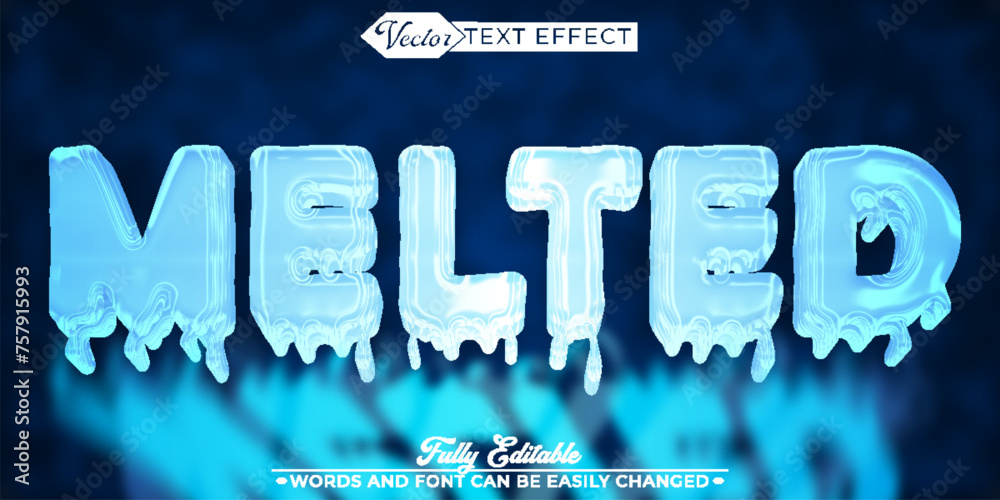 Melted Vector Editable Text Effect Template