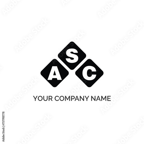 ASC letter logo design on white background. ASC logo. ASC creative initials letter Monogram logo icon concept. ASC letter design