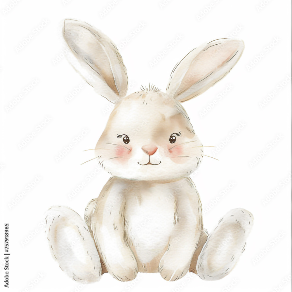 Obraz premium white rabbit on white