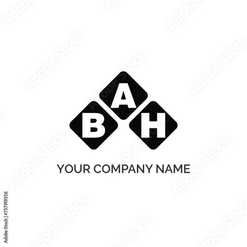 BAH letter logo design on white background. BAH logo. BAH creative initials letter Monogram logo icon concept. BAH letter design