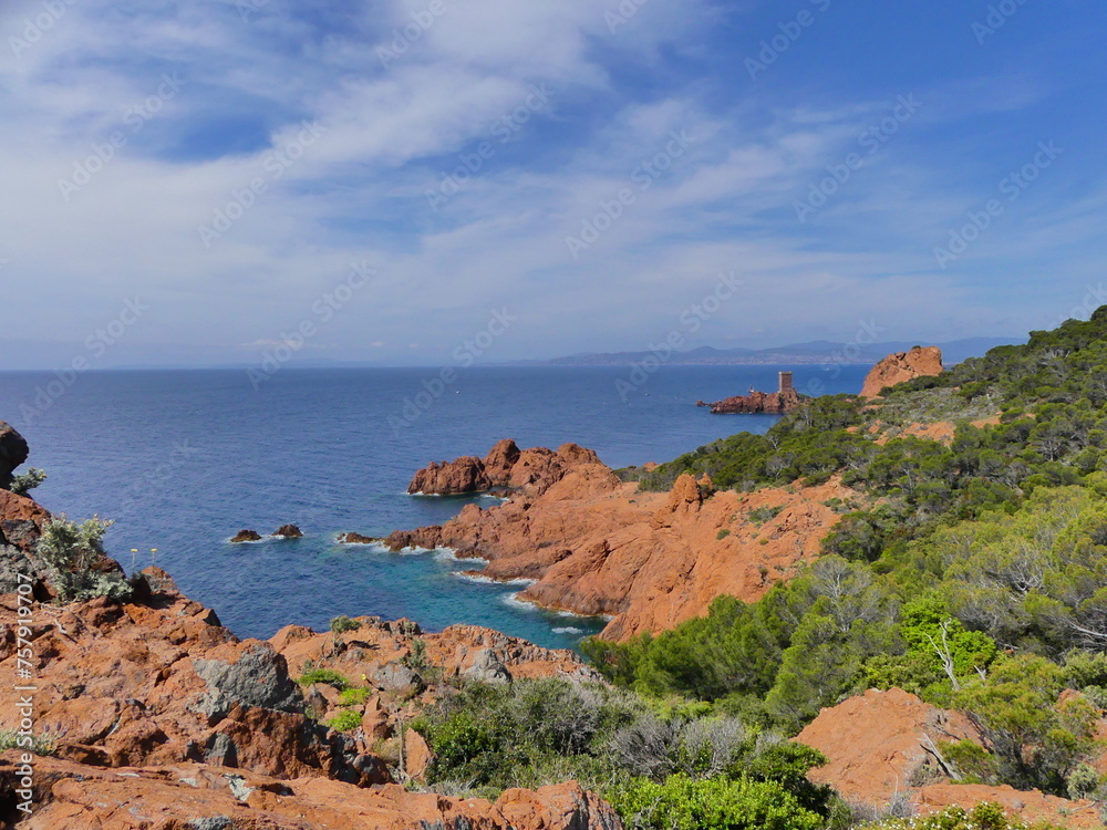 Paysage naturel de l'Esterel en Côte d'Azur