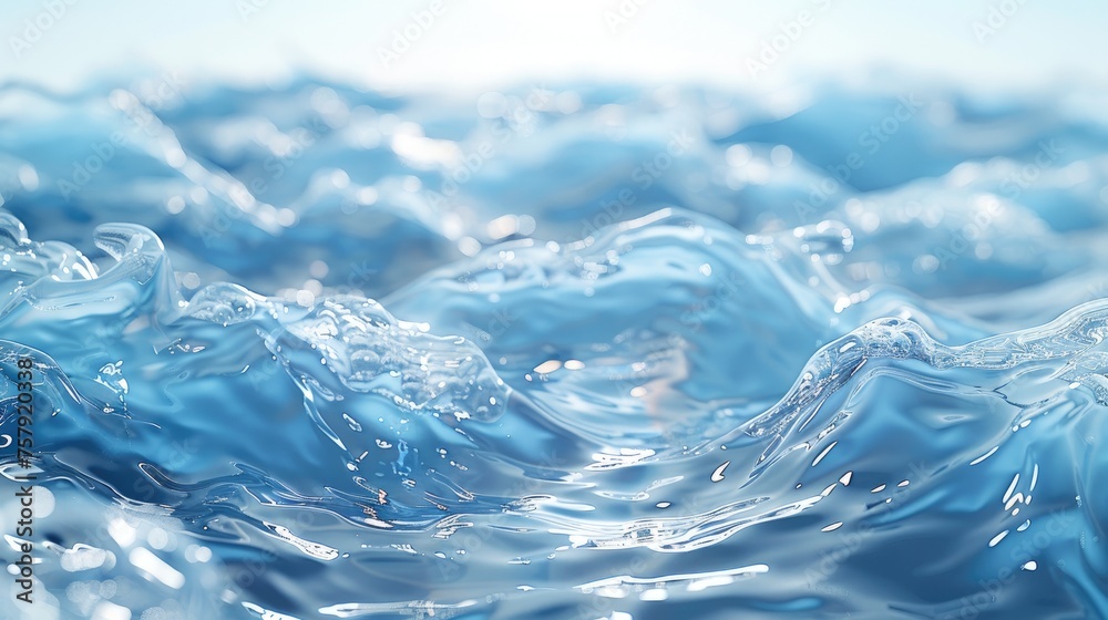 Water splash with ripples close-up. Blue water background. Water splash with ripples close-up. Blue water background.