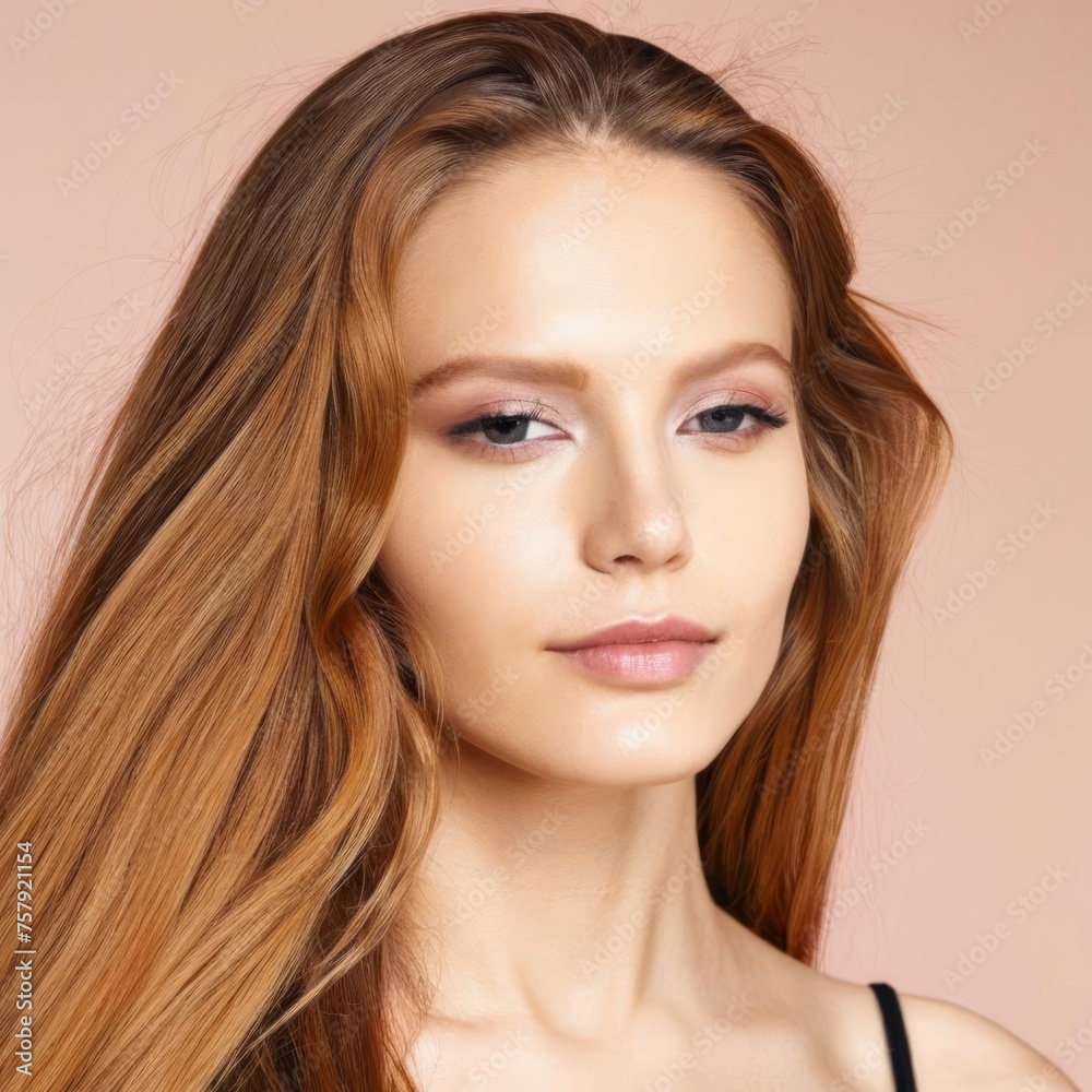 Beautiful Young Blond Woman with Perfect Skin. Facial treatment. Cosmetology, beauty and spa concept. Isolated on background Beautiful Young Blond Woman with Perfect Skin. Facial treatment. Cosmetology, beauty and spa concept. Isolated on background