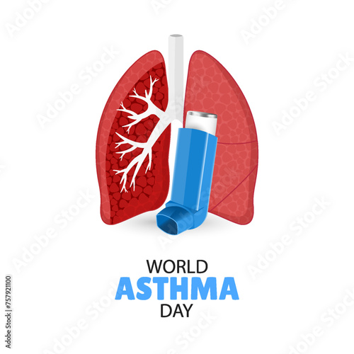 Vector Illustration of World Asthma Day. Awareness Day.
