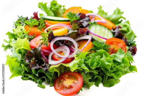 Raw Vegetable Salad Showcase on transparent background,