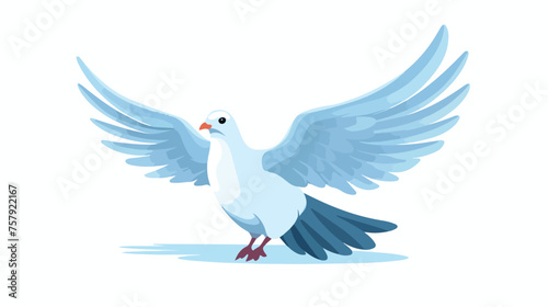 Peace dove animal illustration isolated flat vector © Aina