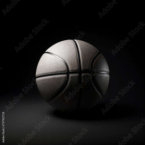 White soccer ball on dark gray background, 1:1. © Facundo