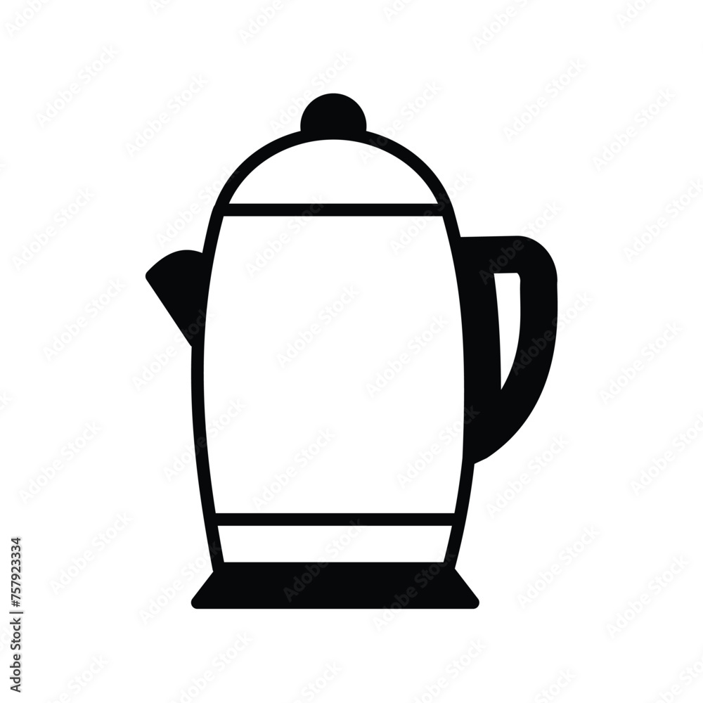 Obraz premium kettle icon with white background vector stock illustration