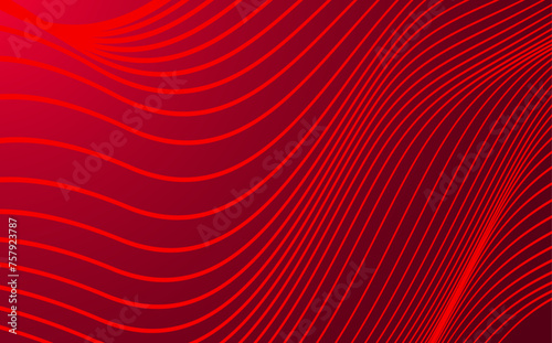 Abstract red line wavy vector background design