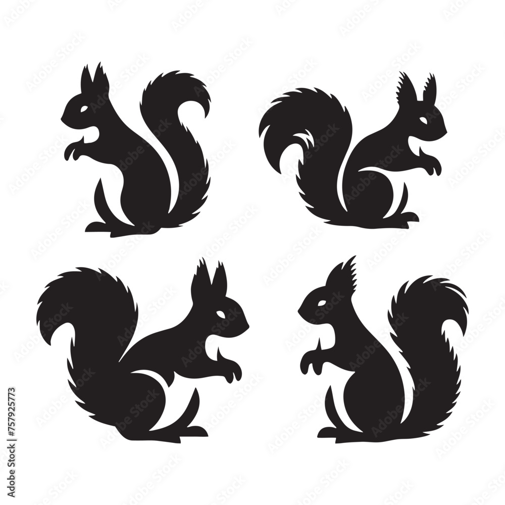 Squirrel Vector Silhouette: A Dynamic Silhouette Capturing the Agile Essence of the Squirrel in Vector Form. Squirrel black illustration. Squirrel Vector Silhouette: A Dynamic Silhouette Capturing the Agile Essence of the Squirrel in Vector Form. Squirrel black illustration.