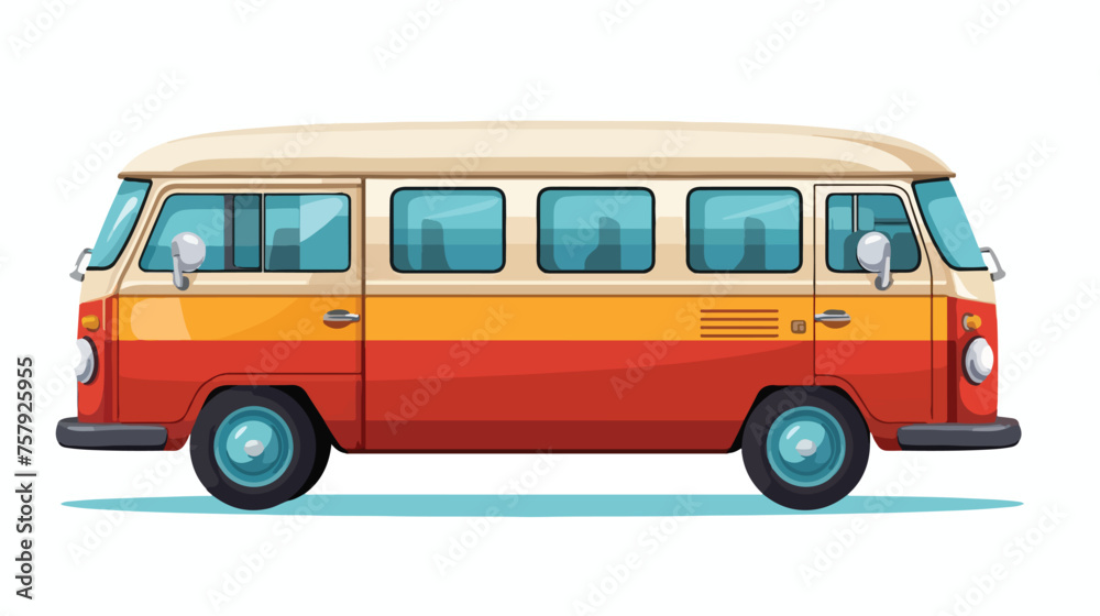 Small bus for urban and suburban for travel. 