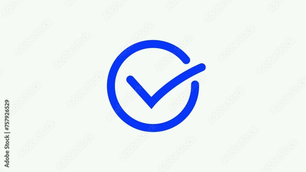 Abstract Check mark animation 4k video. checkbox or checkmark animation. checkmark animation with alpha channel.