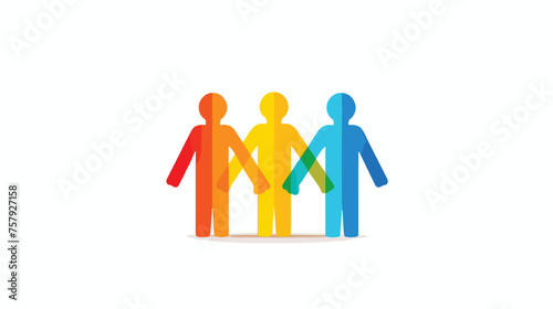 Team holding hands fill style icon vector illustration