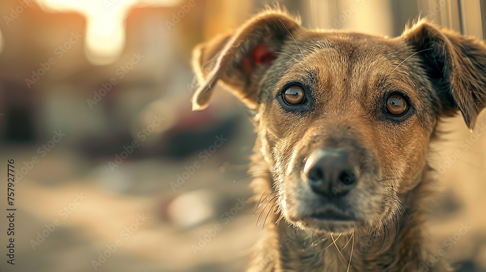 Portrait of a sad stray dog with sad eyes. Selective focus. Portrait of a sad stray dog with sad eyes. Selective focus.
