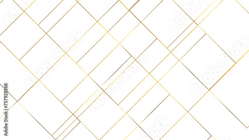 Elegant modern gold line background, abstract gold lines on white background with luxury shapes. Diagonal Mondrian pattern vector. Design of mosaic lines gold on white background. Design print for ill