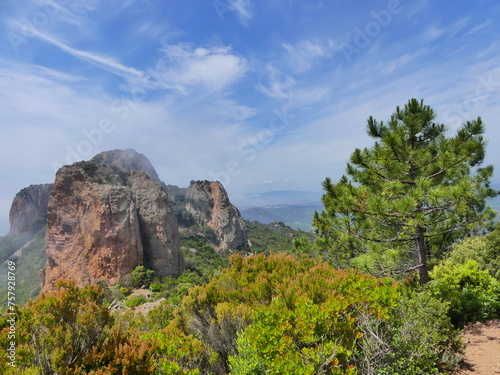 Paysage naturel de l'Esterel en Côte d'Azur