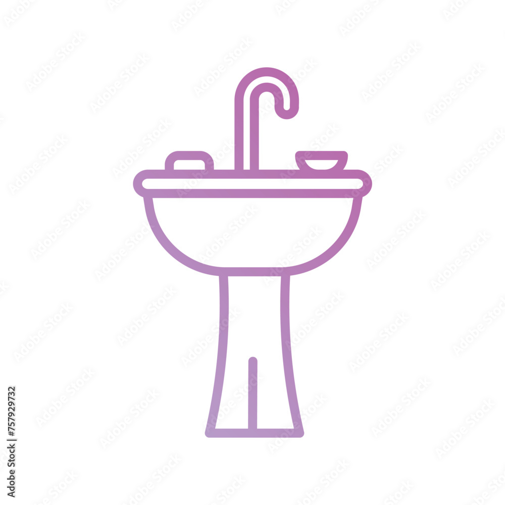 wash basin icon with white background vector stock illustration wash basin icon with white background vector stock illustration