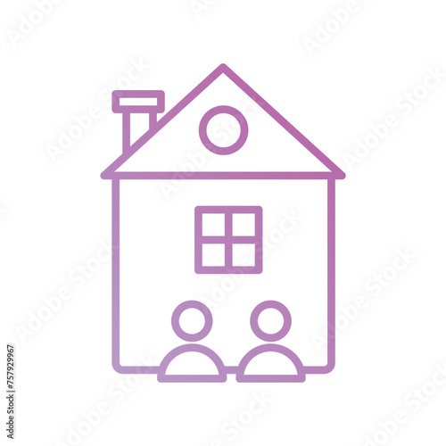 roommate icon with white background vector stock illustration