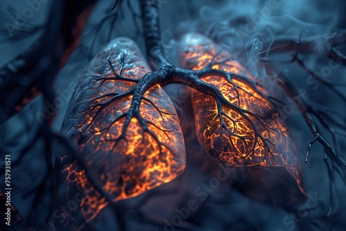 3D view of lungs