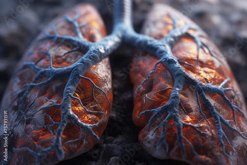 3D view of lungs
