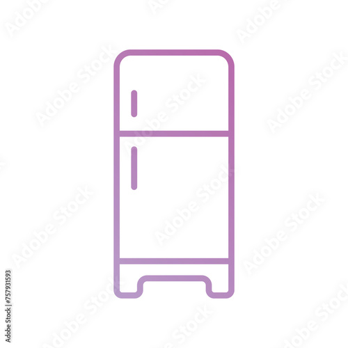 refrigerator icon with white background vector stock illustration