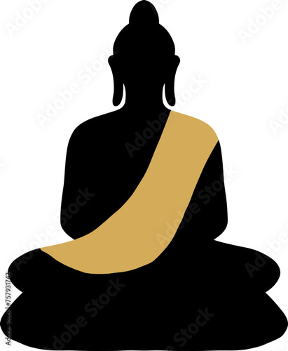 Buddha lotus meditation illustration