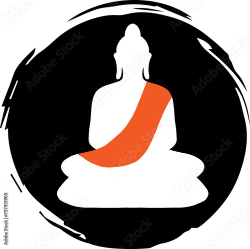 Buddha lotus meditation illustration