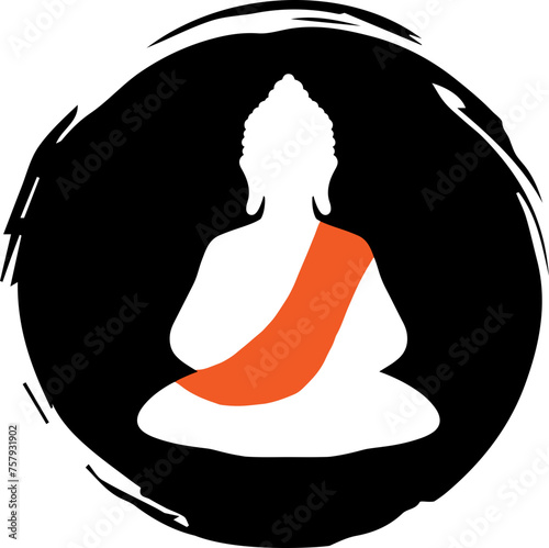Buddha lotus meditation illustration
