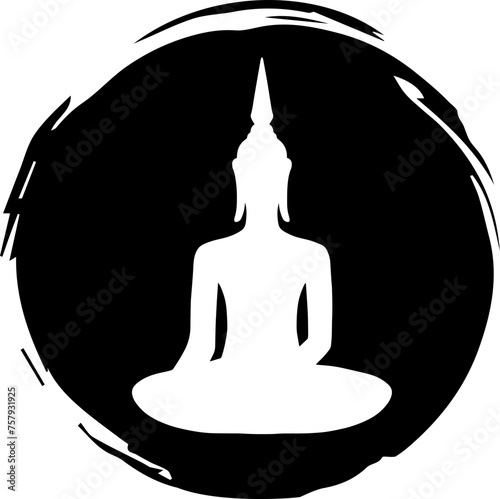 Buddha lotus meditation illustration