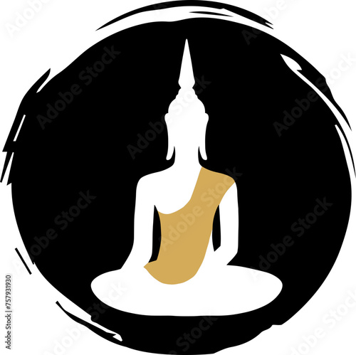Buddha lotus meditation illustration