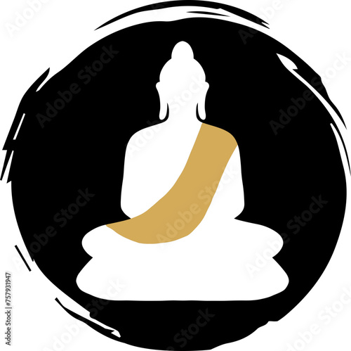 Buddha lotus meditation illustration