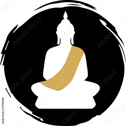 Buddha lotus meditation illustration