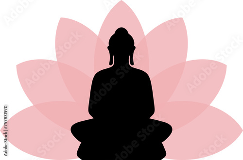 Buddha lotus meditation illustration