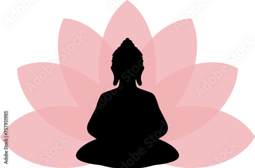 Buddha lotus meditation illustration