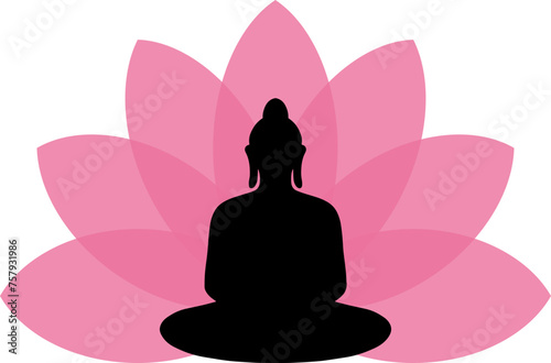 Buddha lotus meditation illustration