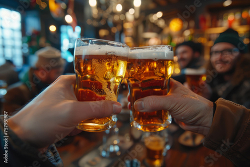 Celebratory Beer Glasses in Macro