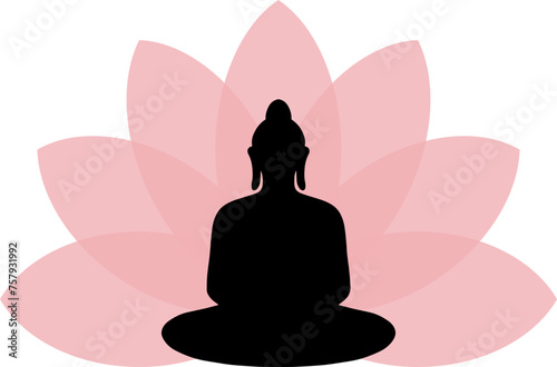 Buddha lotus meditation illustration